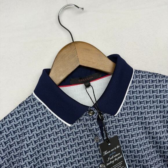 Greyson Polo Shirt Womens Medium Blue Rocket Mortgage Detroit Monogram Golf NEW - Picture 5 of 11